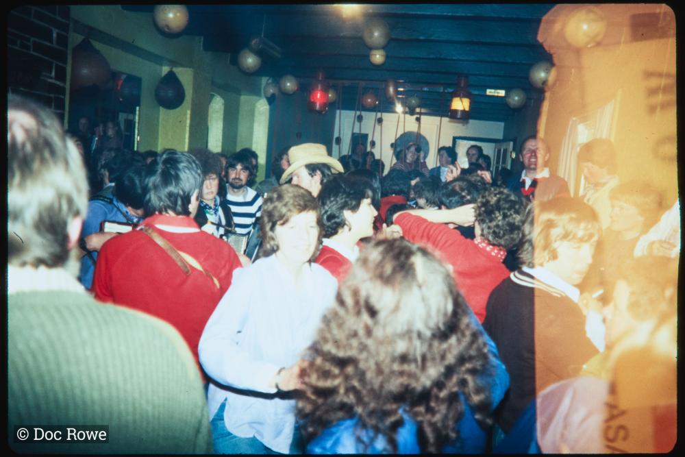 People in pub wearing costumes