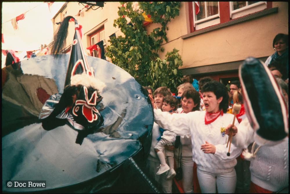 Women with Old Oss in street