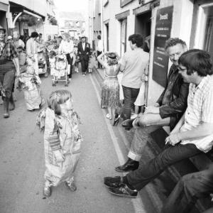 people in street