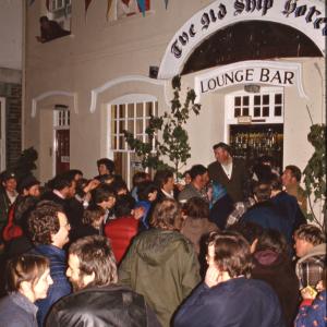 People outside The Old Ship Hotel