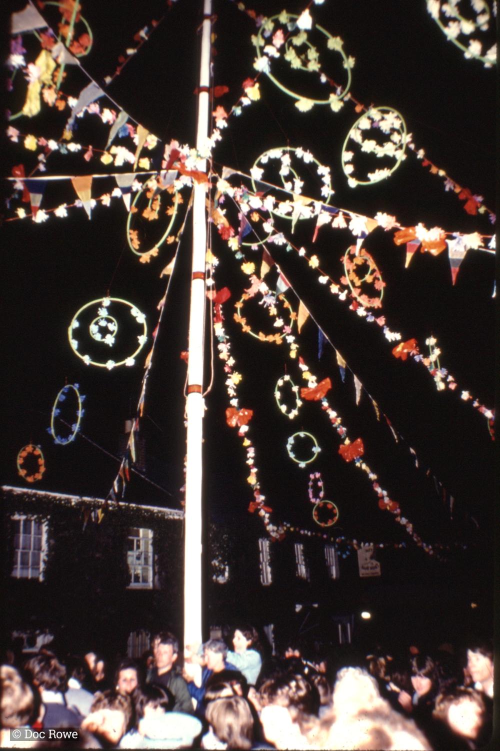 Maypole at night