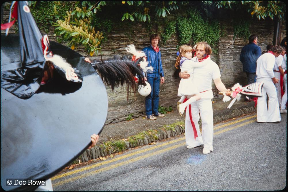 Old Oss and Teaser carrying child