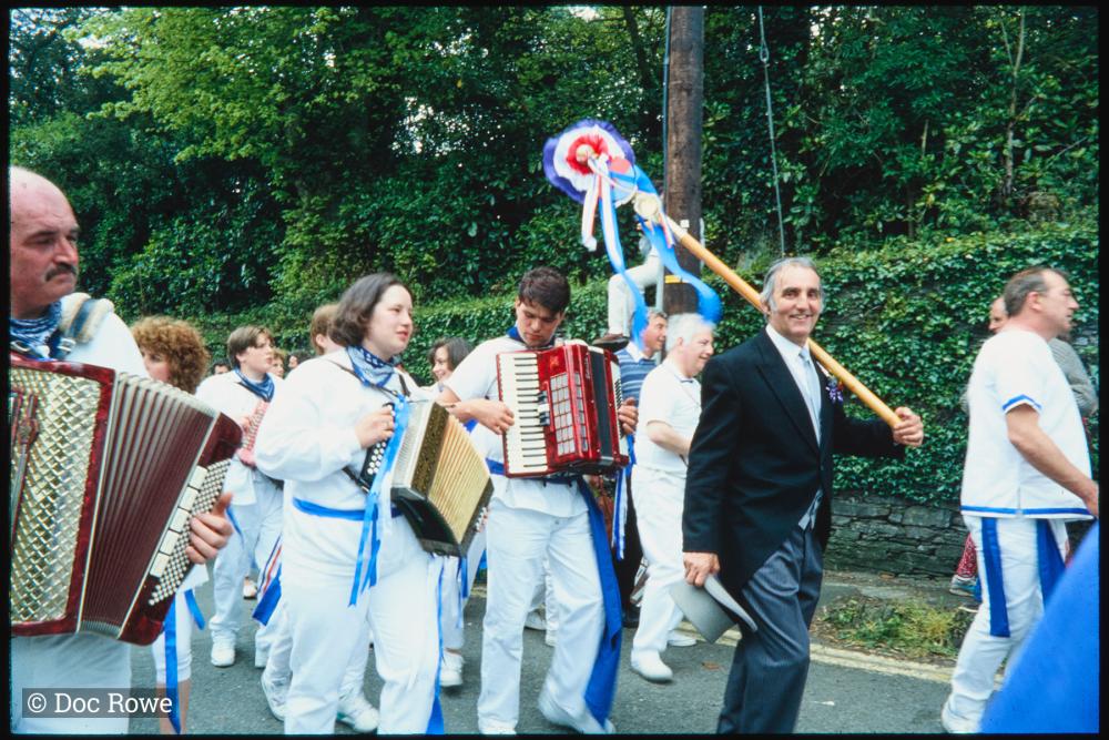 Blue Ribbon Master of Ceremonies walking in procession