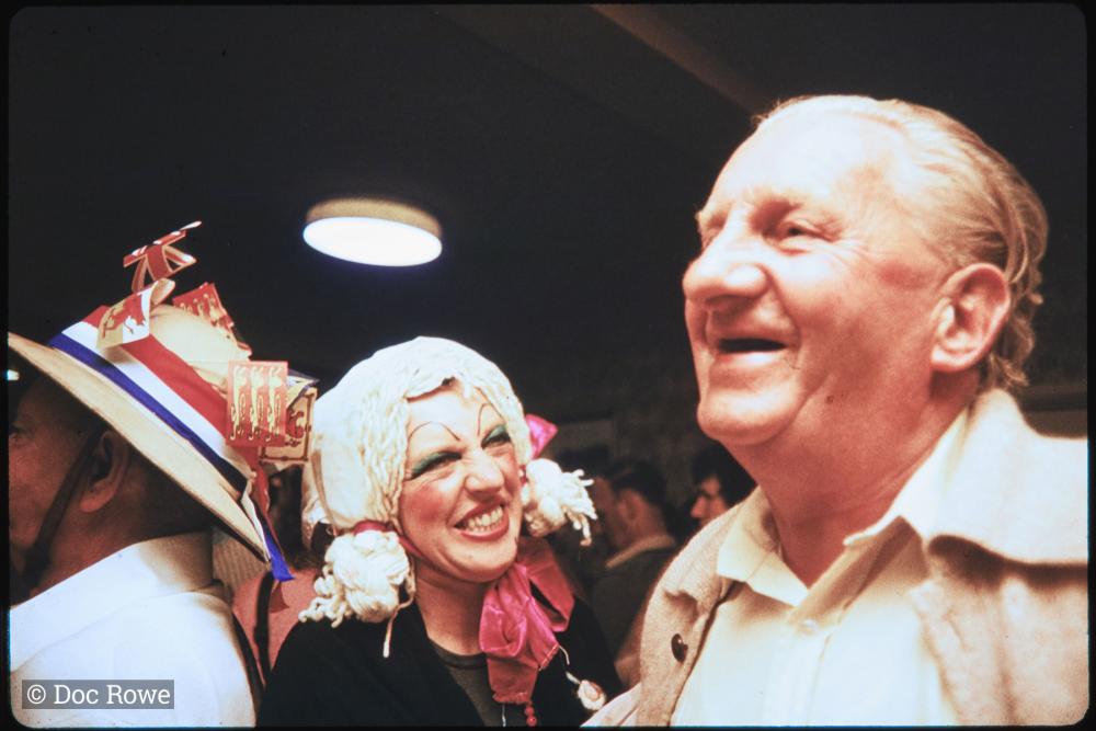 People in fancy dress in pub